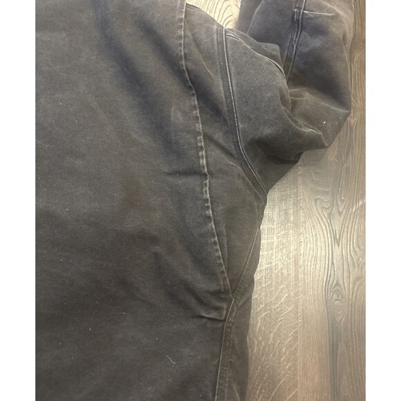 VTG Y2K Carhartt Mens XL Detroit Black Charcoal Duck Canvas Coat Quilt Lining - Picture 12 of 16